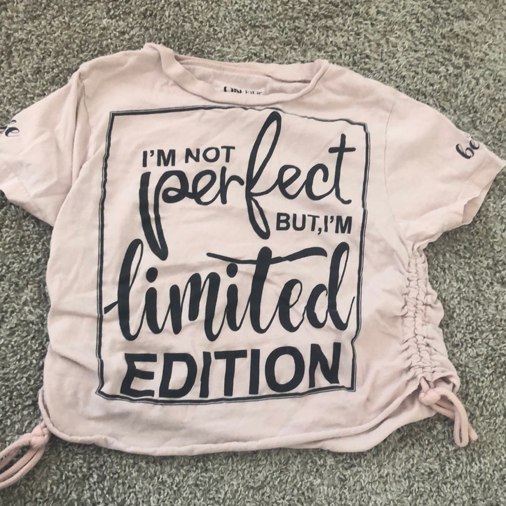 Pink cropped t shirt